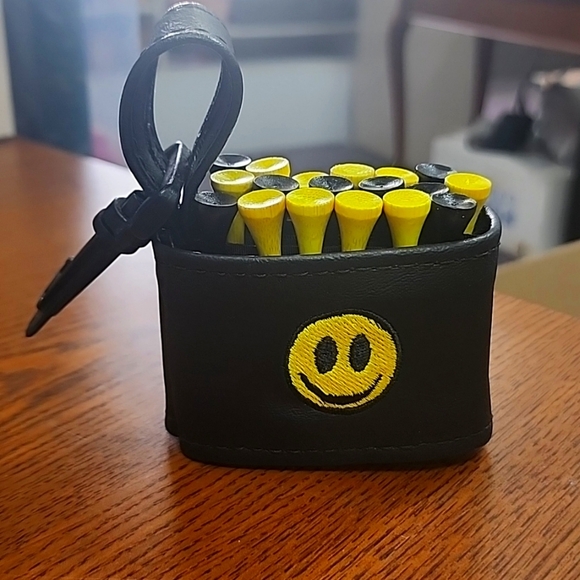 Other - Golf tee holder embroidered smiley face